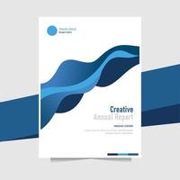 Creative annual report cover with modern style vector