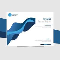 Creative annual report cover with modern style vector