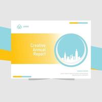 Creative annual report with modern style vector