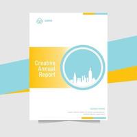 Creative annual report with modern style vector