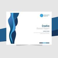 Creative annual report cover with modern style vector