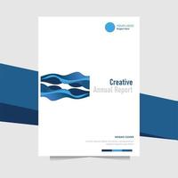 Creative annual report cover with modern style vector