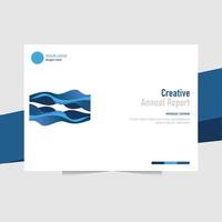 Creative annual report cover with modern style vector