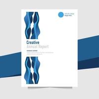 Creative annual report cover with modern style vector