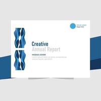 Creative annual report cover with modern style vector