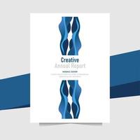 Creative annual report cover with modern style vector