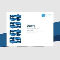 Creative annual report cover with modern style vector