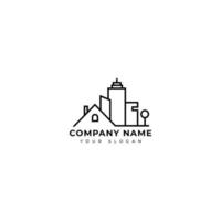 Modern Real estate logo vector design template, construction logo