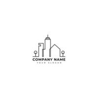 Modern Real estate logo vector design template, construction logo