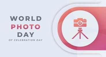 mundo foto o fotografía día celebracion vector diseño ilustración para fondo, póster, bandera, publicidad, saludo tarjeta