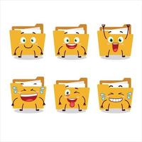 Cartoon character of file folder a with smile expression vector