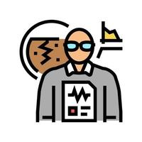 seismologists worker color icon vector illustration