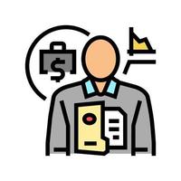 business scientist worker color icon vector illustration