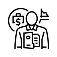 business scientist worker line icon vector illustration