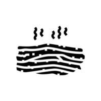 bacon smoked glyph icon vector illustration