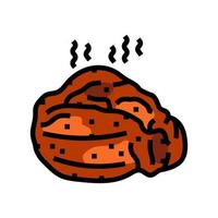 ham smoked color icon vector illustration