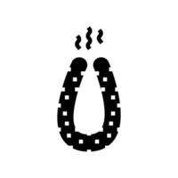 sausage smoked glyph icon vector illustration