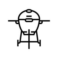 smoker beef line icon vector illustration