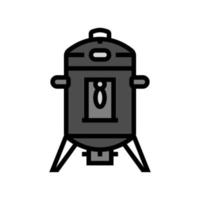 smoker steak color icon vector illustration