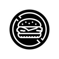 food rejecting glyph icon vector illustration