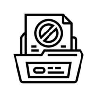 proposal rejected line icon vector illustration