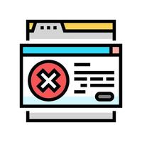 file deny color icon vector illustration