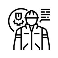 regulator scientist worker line icon vector illustration