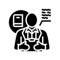 teacher scientist worker glyph icon vector illustration