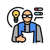 developer scientist worker color icon vector illustration