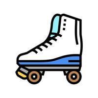 roller skates kid leisure color icon vector illustration