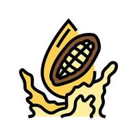 cocoa butter liquid yellow color icon vector illustration