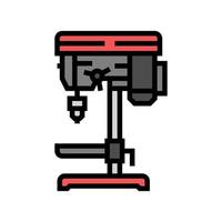 drill press tool work color icon vector illustration