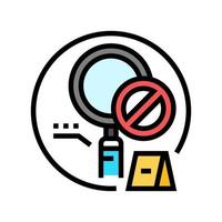 insufficient evidence crime color icon vector illustration