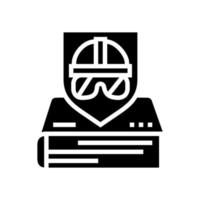 safety procedures tool work glyph icon vector illustration