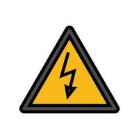 label electricity color icon vector illustration