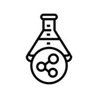 chemicals and solvents tool work line icon vector illustration
