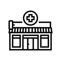 pharmacy store line icon vector illustration