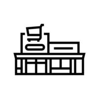 supermarket store line icon vector illustration