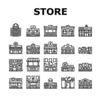 shop store market sale icons set vector