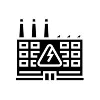 industrial electricity glyph icon vector illustration