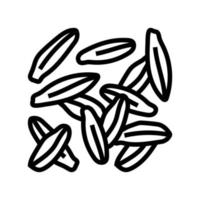 cumin food herb line icon vector illustration