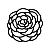 camellia flower spring line icon vector illustration