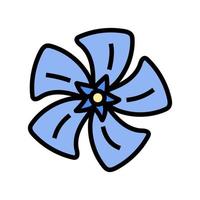 periwinkle flower spring color icon vector illustration