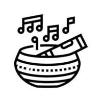 music mind yoga relax line icon vector illustration