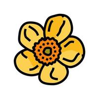 buttercup blossom spring color icon vector illustration