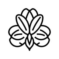 alstroemeria blossom spring line icon vector illustration