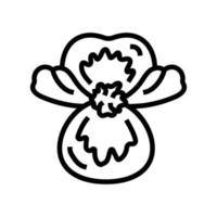 begonia flower spring line icon vector illustration