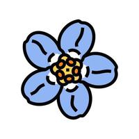 forget me not flower spring color icon vector illustration