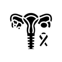 endometrial cáncer glifo icono vector ilustración