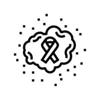 melanoma cancer line icon vector illustration